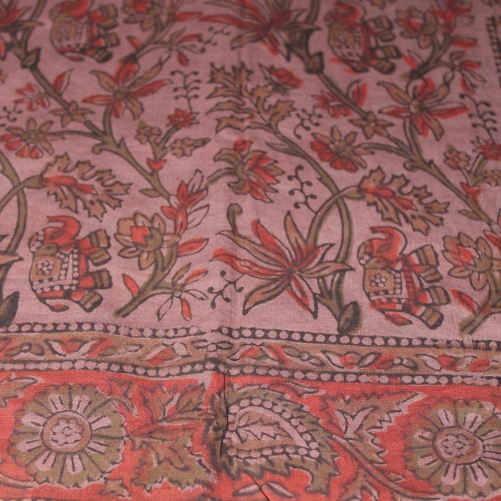 Beautiful Mauve, Bright Rust and Brown India Print Long Sarong - Picture 2 of 3
